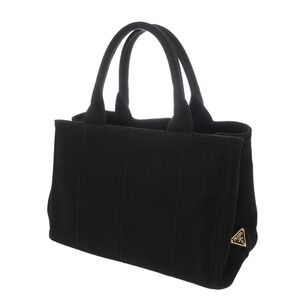 Prada Canapa Handbag Black Canvas